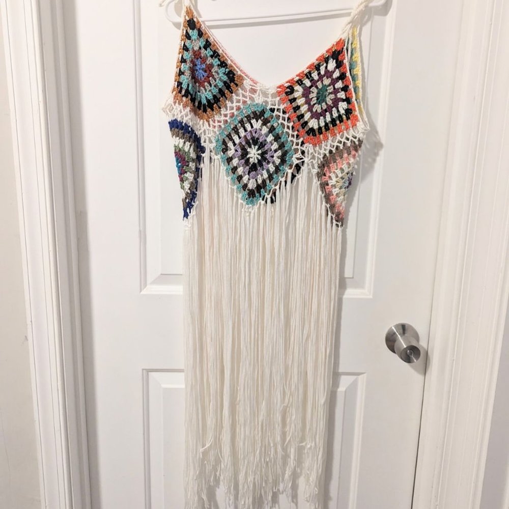 Women's Plus Size 1XL Crochet Swimsuit Coverup
